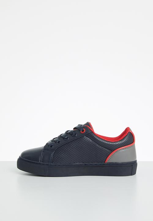 POLO - Boys George pin punch contrast sneaker - navy