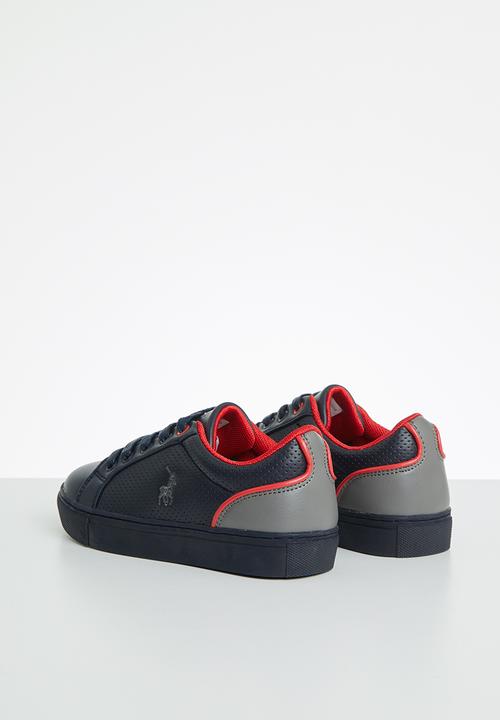 POLO - Boys George pin punch contrast sneaker - navy