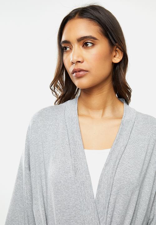 Superbalist - Short knit robe - grey 