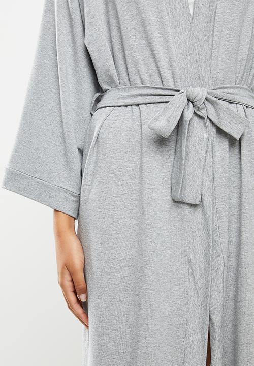 Superbalist - Short knit robe - grey 