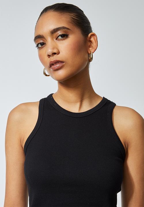 Superbalist - Single lycra rib vest - black