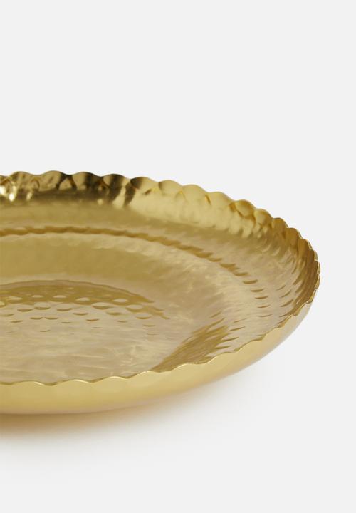 Sixth Floor - Hammered tray - gold