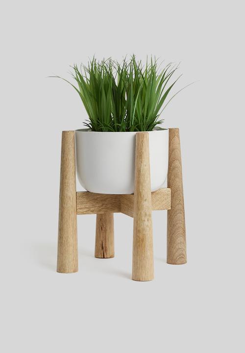 Sixth Floor - Wooden planter - white