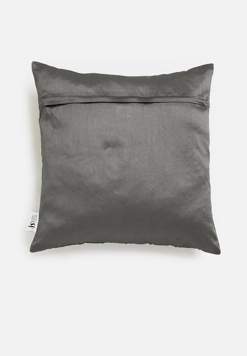 Sixth Floor - Rain drop cushion cover - charcoal