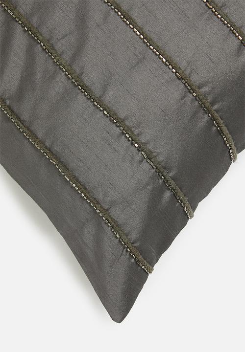 Sixth Floor - Rain drop cushion cover - charcoal
