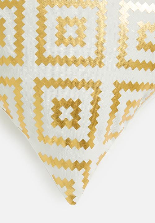 Sixth Floor - Azteco cushion cover - gold