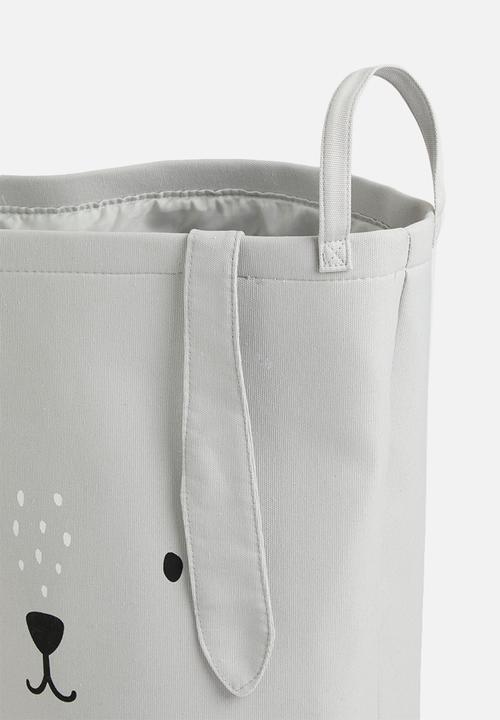 Sixth Floor - Bunny canvas storage basket - grey