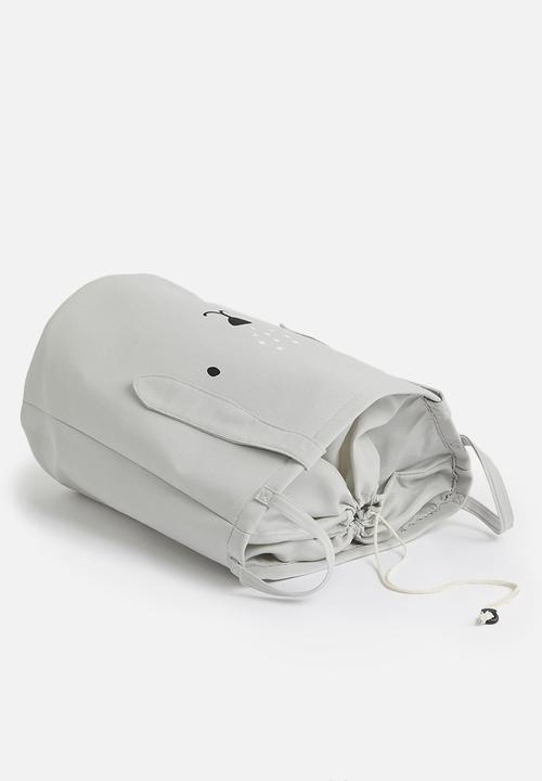 Sixth Floor - Bunny canvas storage basket - grey