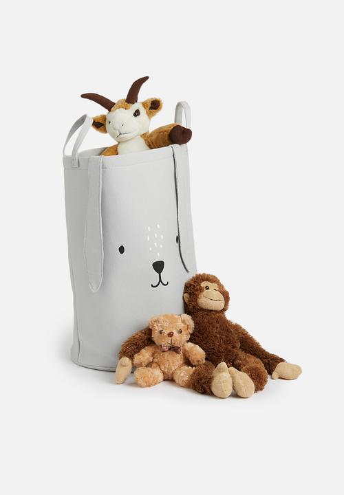 Sixth Floor - Bunny canvas storage basket - grey