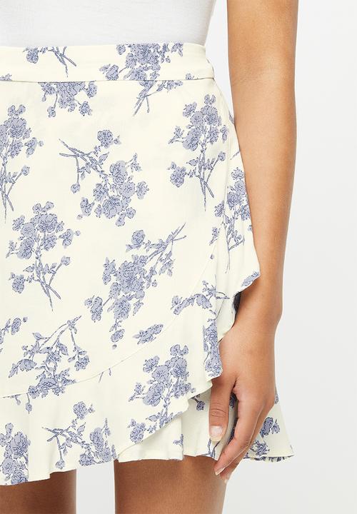 MANGO - Skirt Delhi - purple & white