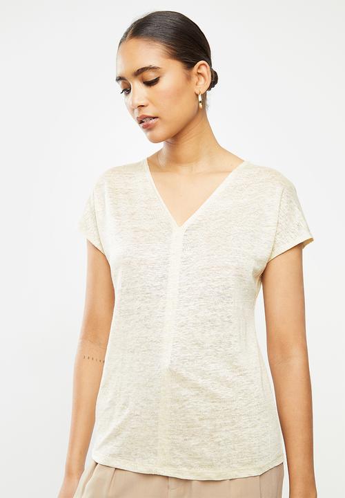 MANGO - Linito T-shirt - neutral