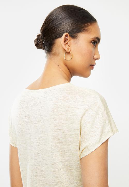 MANGO - Linito T-shirt - neutral