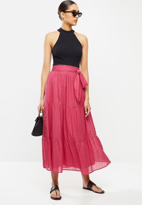 MANGO - Skirt soli - pink