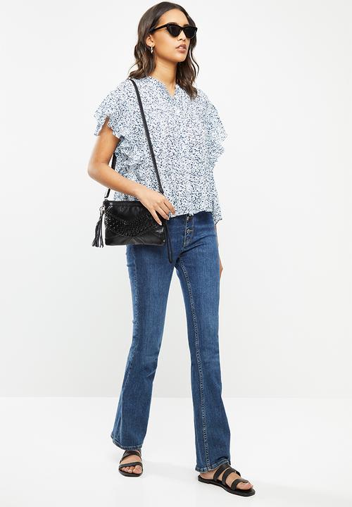 MANGO - Cecilia blouse - blue & white 