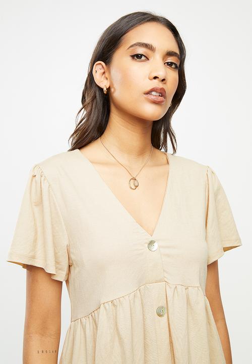 MANGO - T-shirt thalia - beige