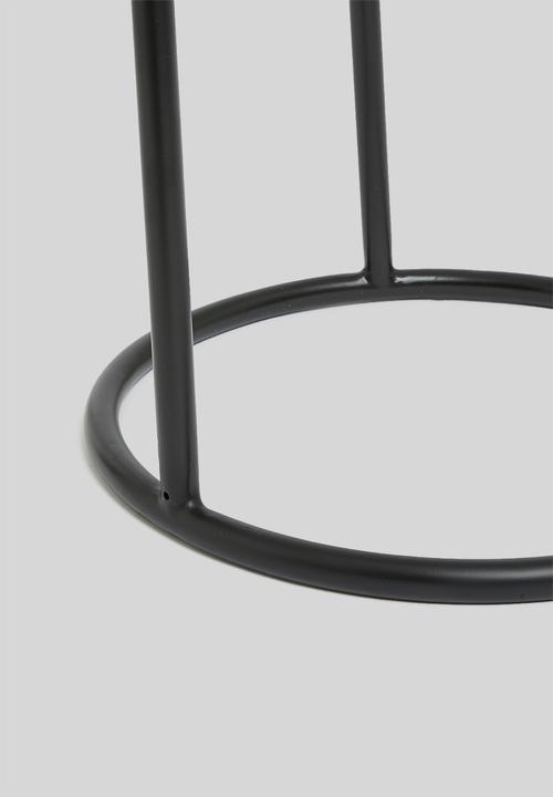 Sixth Floor - Aura side table - white & black 