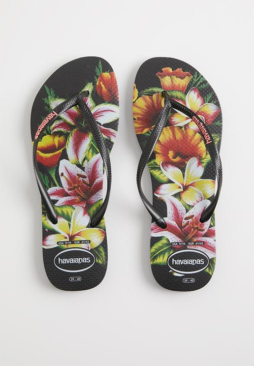 Havaianas - Slim floral - black