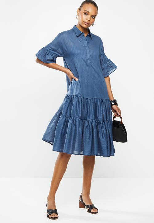 AMANDA LAIRD CHERRY - Nhlole dress - navy