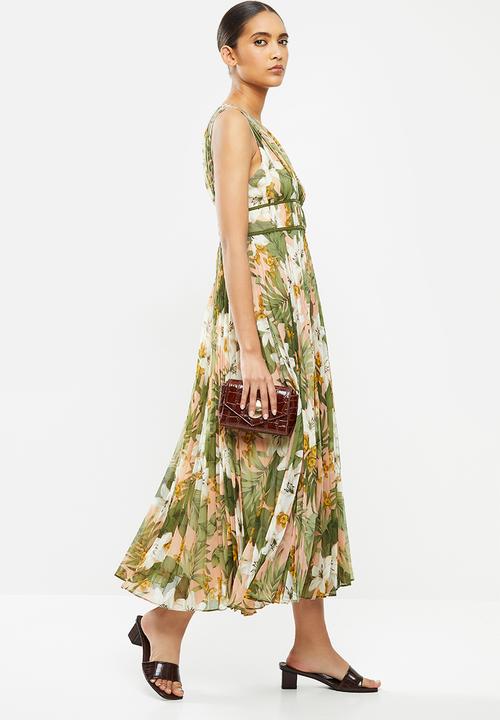 MANGO - Dress leaf - multi 