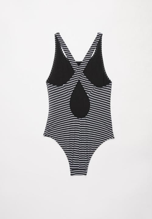 Roxy - Riding time sporty one piece - black & white