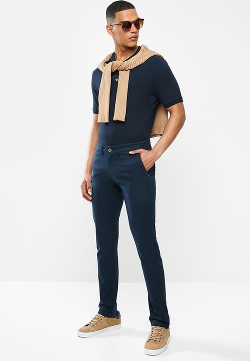 POLO - Carson stretch slim leg chino - navy