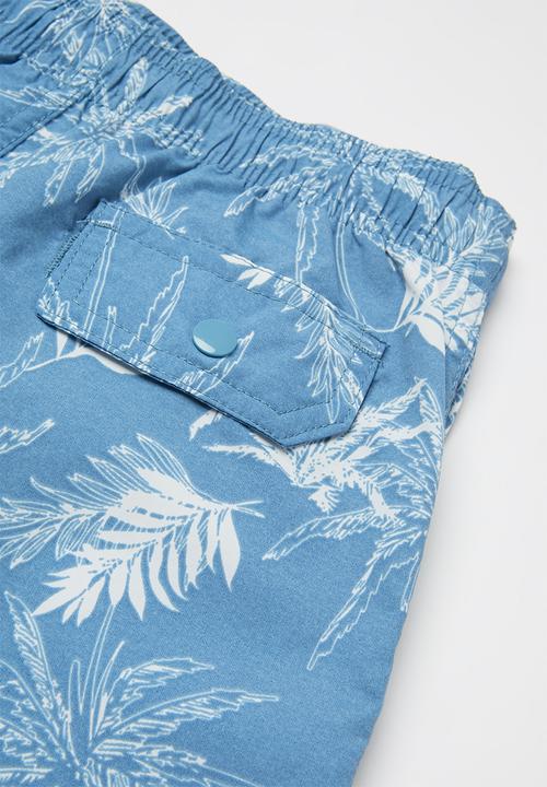JEEP - Elasticated aop swimshorts - navy