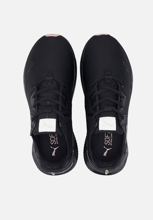 PUMA - Platinum shimmer trainers - puma black & peachskin
