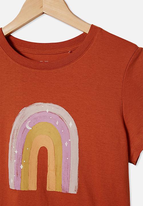 Free by Cotton On - Girls classic short sleeve tee - roasted almond