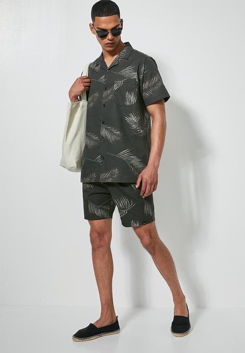 Superbalist - Deco pattern chino short - black