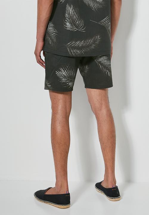 Superbalist - Deco pattern chino short - black