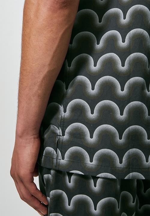 Superbalist - L.A. resort shirt - charcoal 