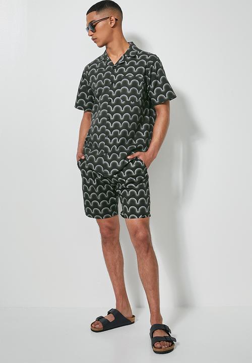 Superbalist - Deco pattern chino short - charcoal 