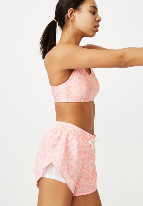 Cotton On - Move jogger short - ditsy camo pink