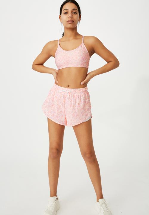 Cotton On - Move jogger short - ditsy camo pink