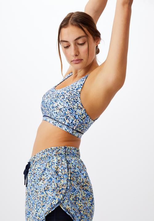 Cotton On - Move jogger short - ditsy camo blue