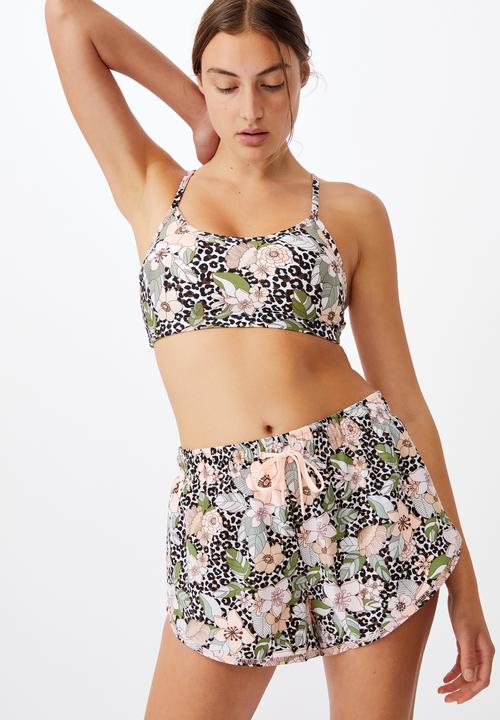 Cotton On - Move jogger short - tropical leopard