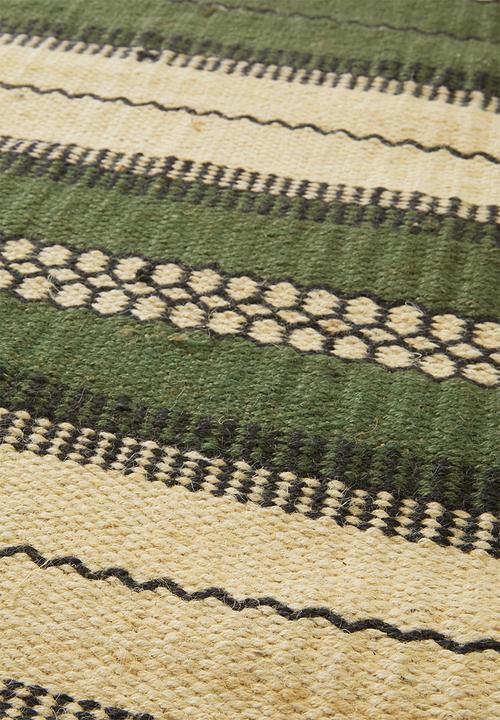 Sixth Floor - Ivy striped runner - green