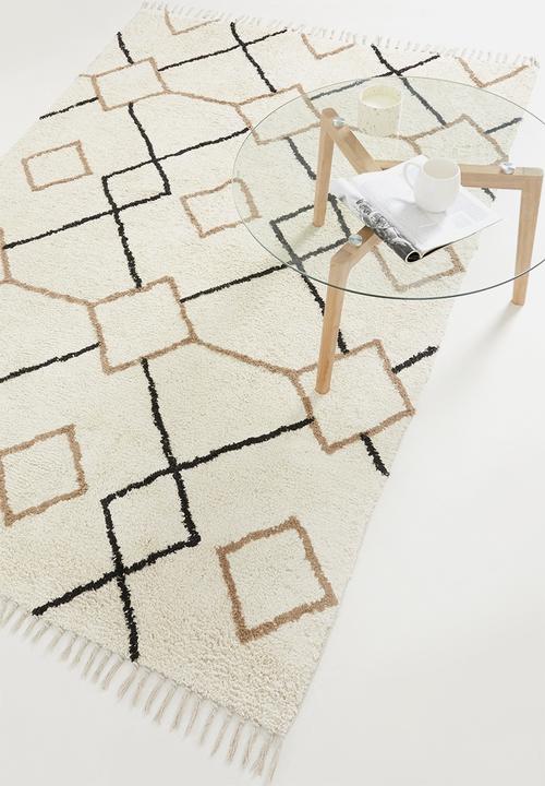 Sixth Floor - Atacama tufted rug - natural & black