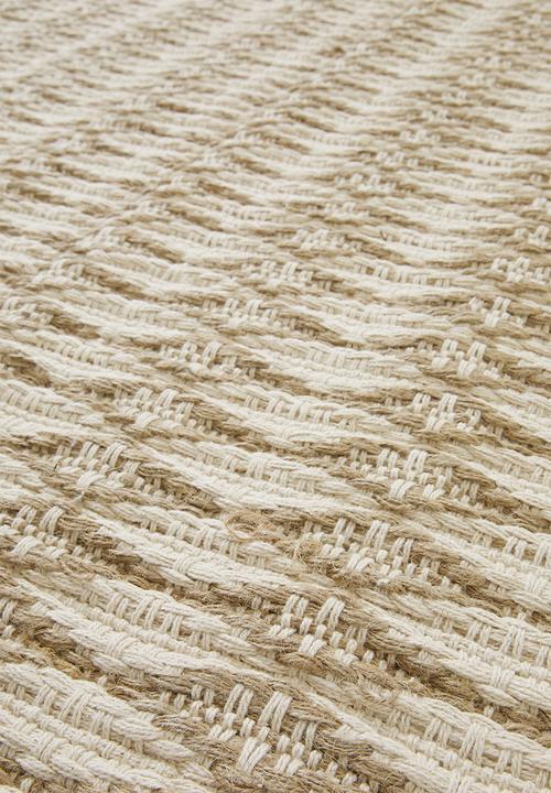 Sixth Floor - Marcie jute rug - natural & white
