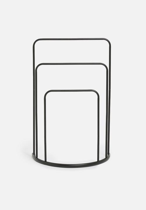 Bathroom Solutions - Powder coated metal towel rack - black