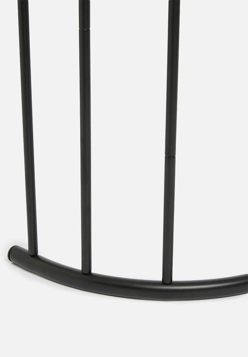 Bathroom Solutions - Powder coated metal towel rack - black