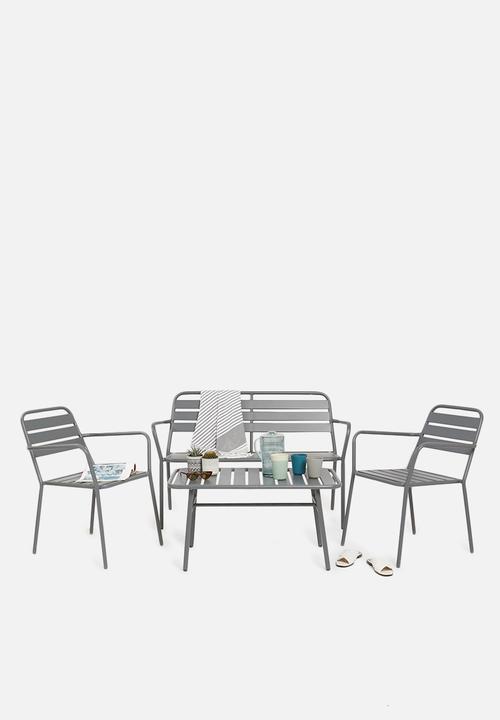H&S - Steel furniture set - grey
