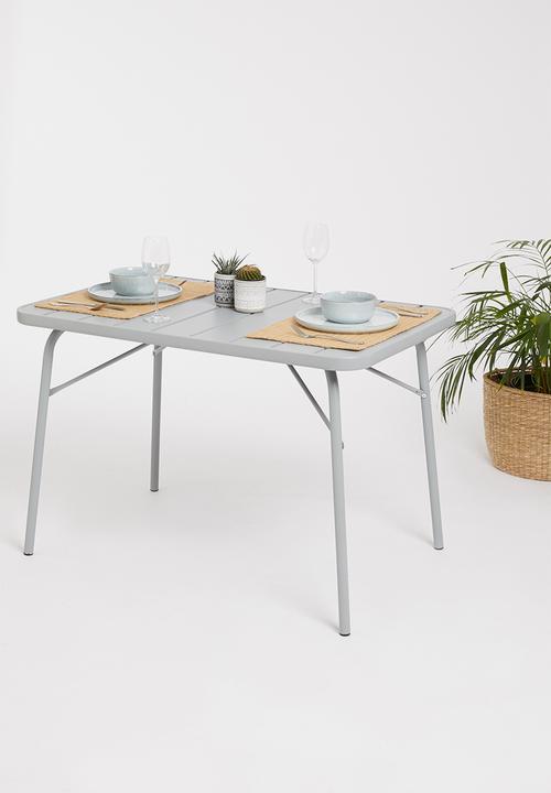 H&S - Slate metal table - grey