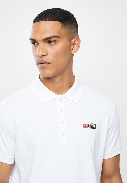 Diesel  - T-weet-split polo shirt - white