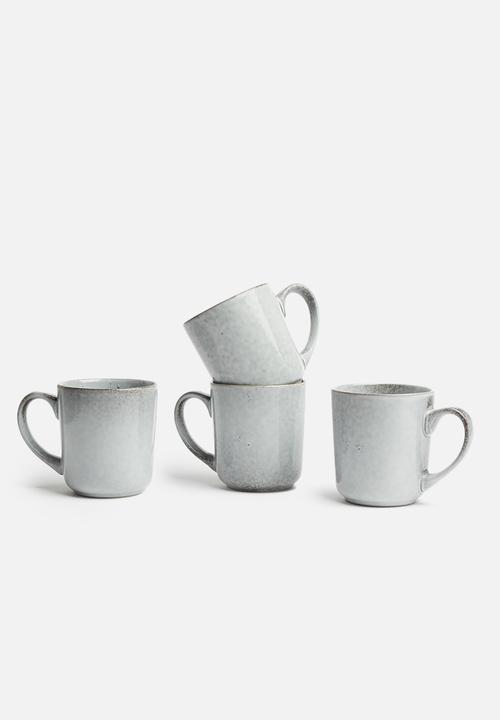 Excellent Houseware - Glazed 16pce dinnerware set - grey