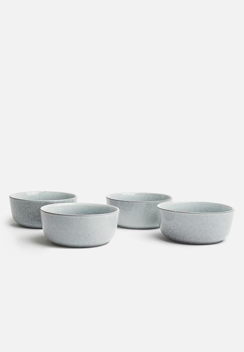 Excellent Houseware - Glazed 16pce dinnerware set - grey