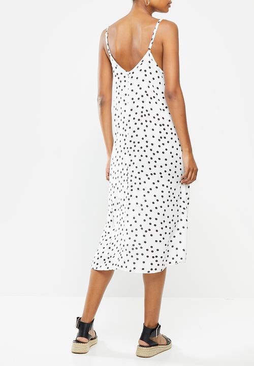 Superbalist - Woven maternity swing dress - white & black 