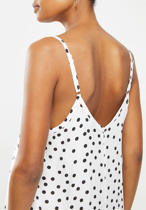 Superbalist - Woven maternity swing dress - white & black 