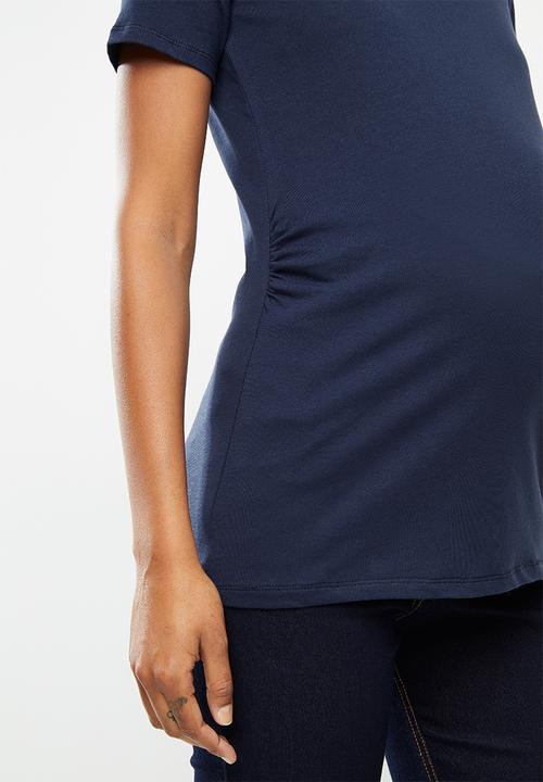 edit Maternity - 2 Pack maternity fitted tees - navy & grey 