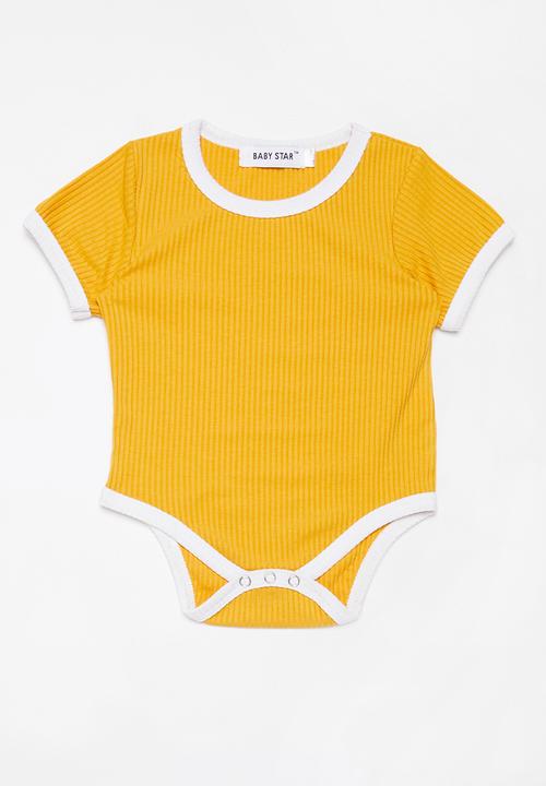 Baby Star - 2 Piece ribbed set - yellow 